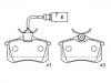 Plaquettes de frein Brake Pad Set:7M3 698 451