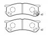 Pastillas de freno Brake Pad Set:04491-97502-000